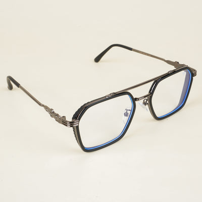 Voyage Black & Grey Wayfarer Eyeglasses for Men & Women (2166MG5262-C3)