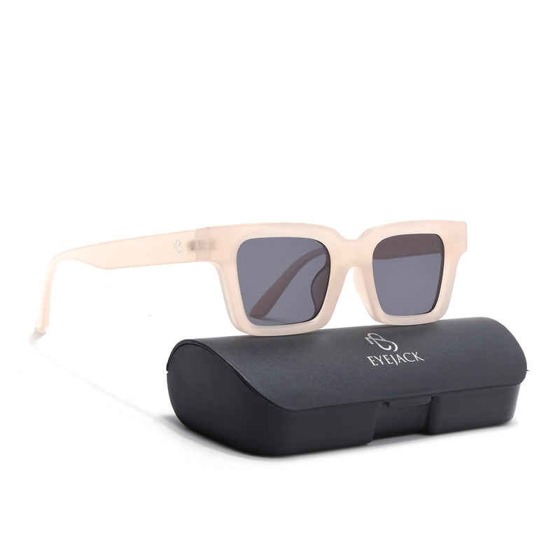 Eyejack Cream Square Sunglasses for Men & Women (4834CL1195)