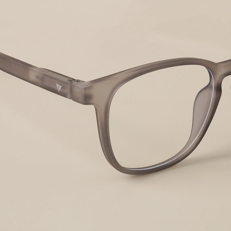 Voyage Air Grey Square Eyeglasses for Men & Women (T011MG4734-C8)