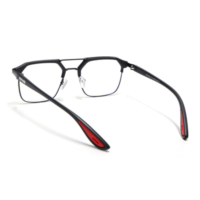 Commander | Black Wayfarer Eyeglasses for Men & Women | 4#FMG6684-C1