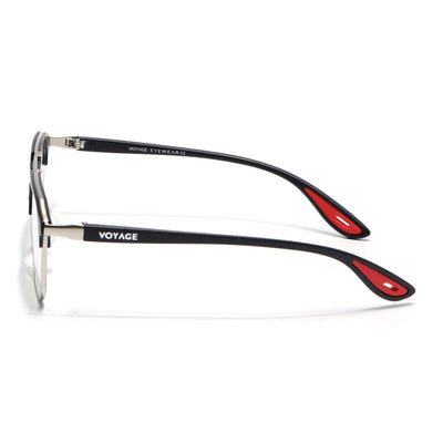 Commander | Black & Silver Wayfarer Eyeglasses for Men & Women | 4#FMG6685-C2