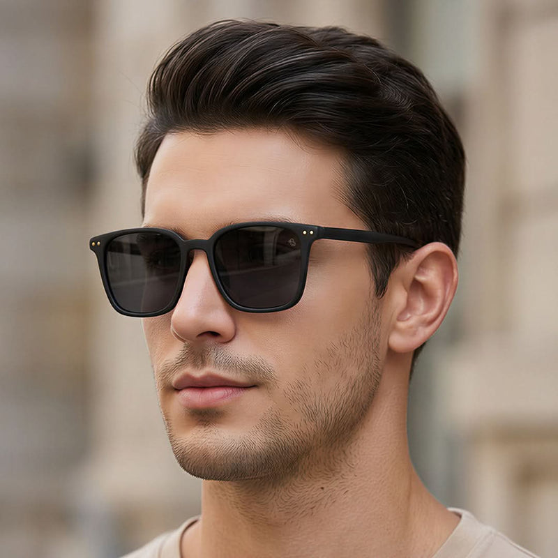 Eyejack Black Square Sunglasses for Men & Women (15902CL1056)