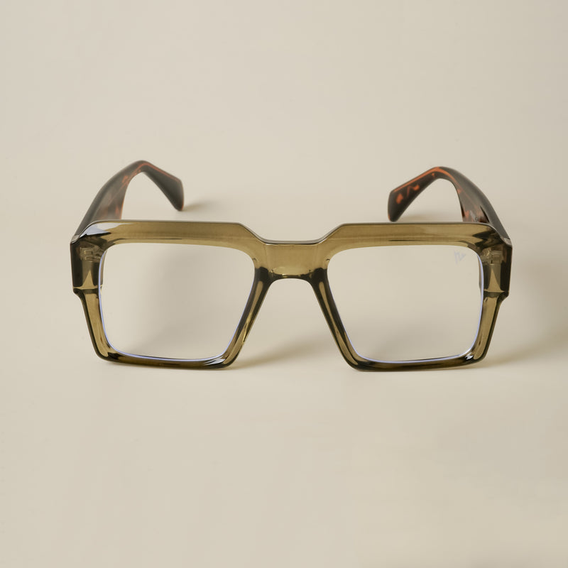 Voyage Goat Transparent Green Wayfarer Eyeglasses for Men & Women (58972MG4760-C5)