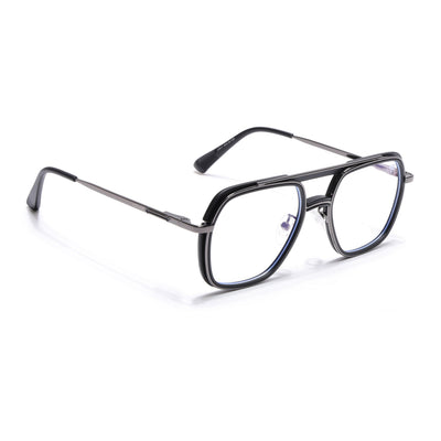 Voyage Grey & Black Wayfarer Eyeglasses for Men & Women (5011FMG6843-C1)