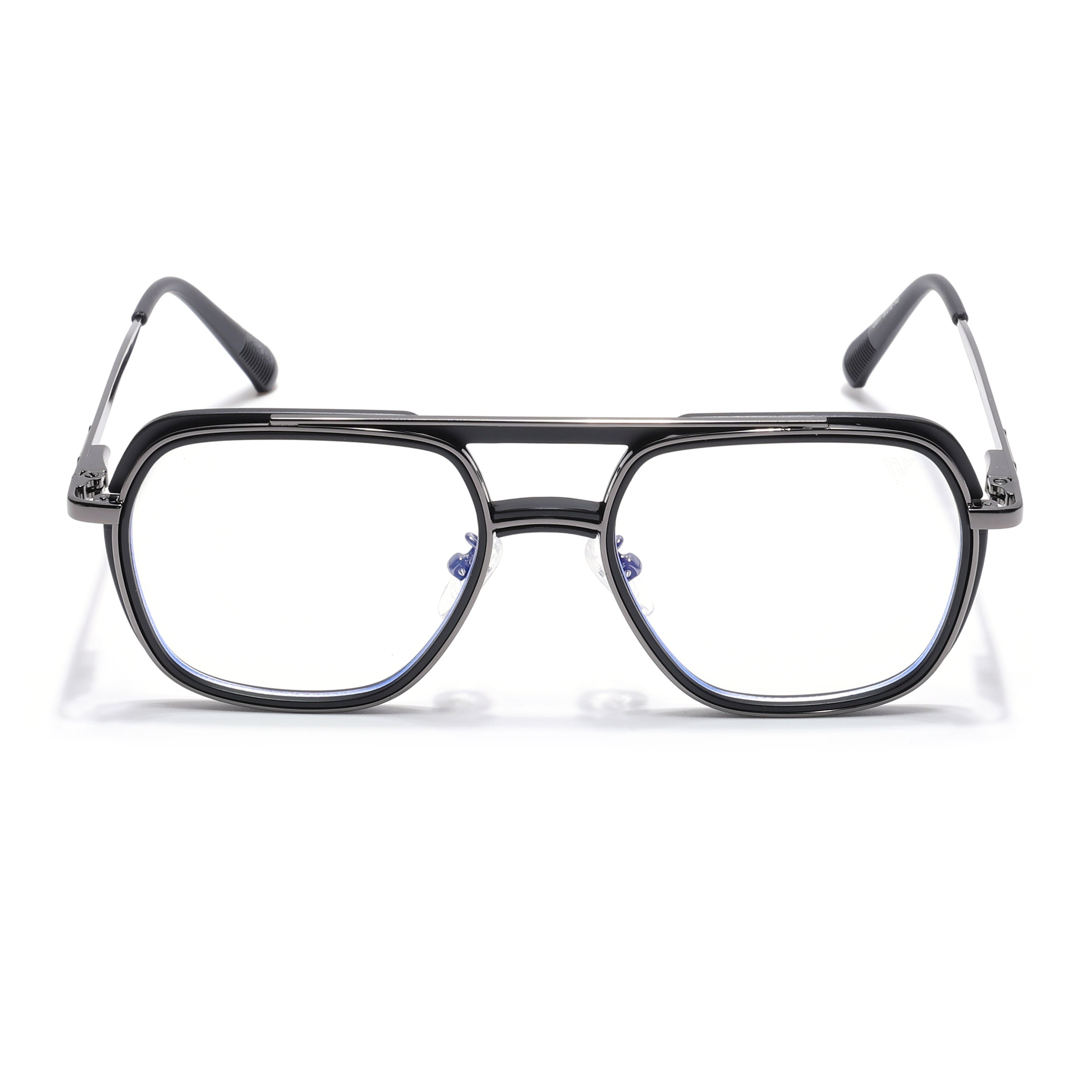 Voyage Grey & Black Wayfarer Eyeglasses for Men & Women (5011FMG6843-C1)