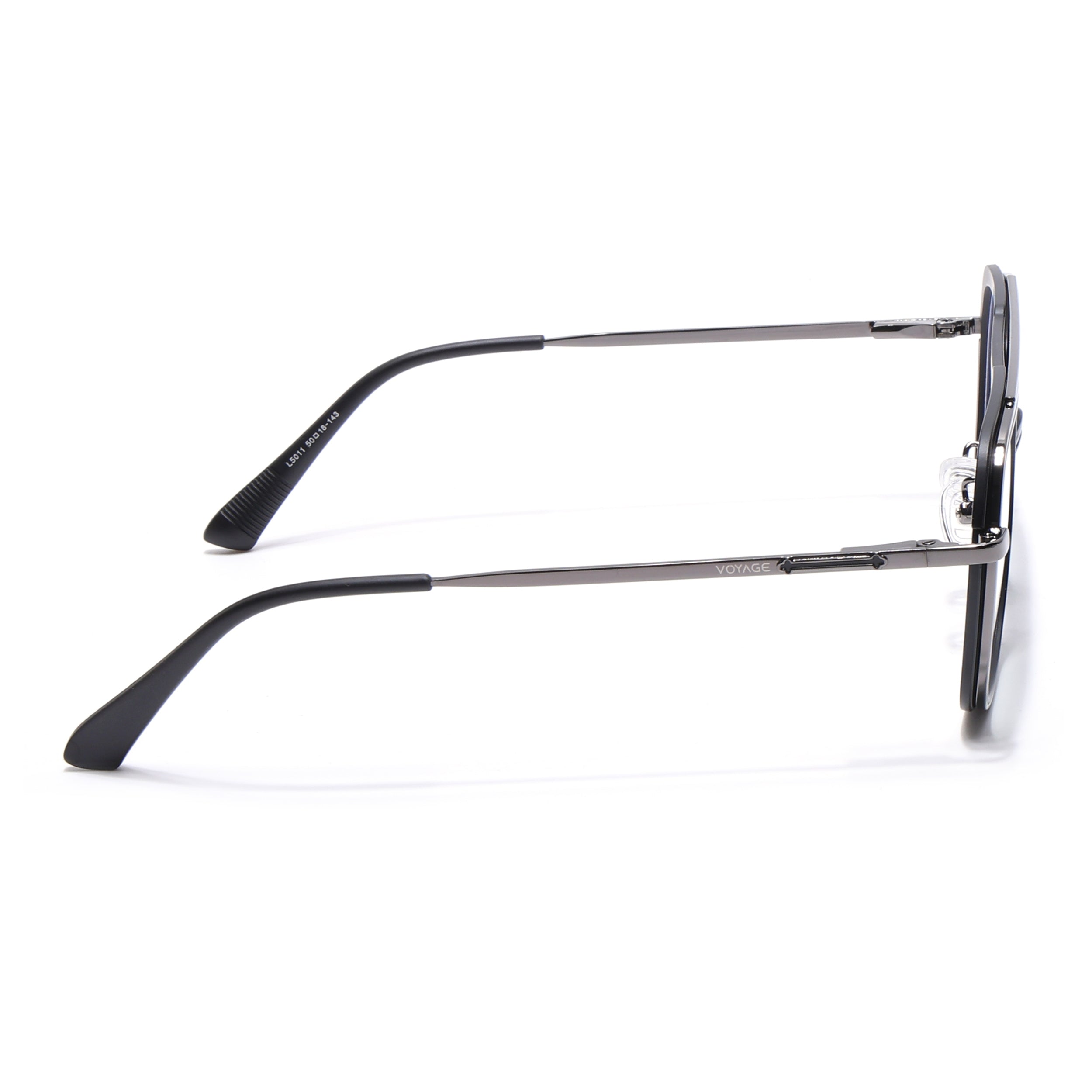 Voyage Grey & Black Wayfarer Eyeglasses for Men & Women (5011FMG6843-C1)