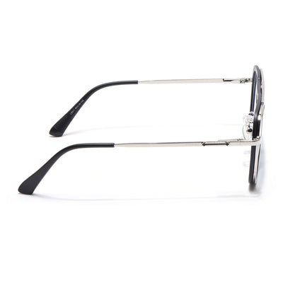 Voyage Silver & Black Wayfarer Eyeglasses for Men & Women (5011FMG6844-C2)