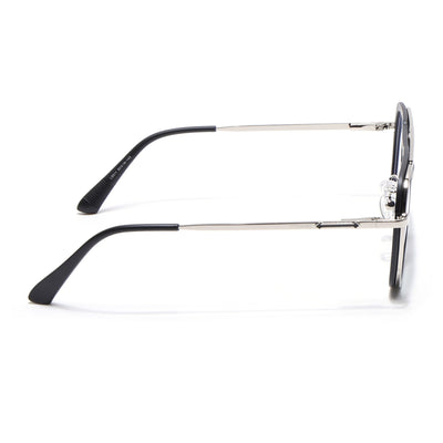 Voyage Silver & Black Wayfarer Eyeglasses for Men & Women (5011FMG6844-C2)