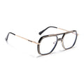 Voyage Golden & Black Wayfarer Eyeglasses for Men & Women (5011FMG6845-C3)