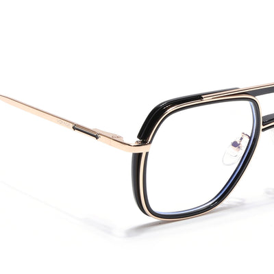 Voyage Golden & Black Wayfarer Eyeglasses for Men & Women (5011FMG6845-C3)