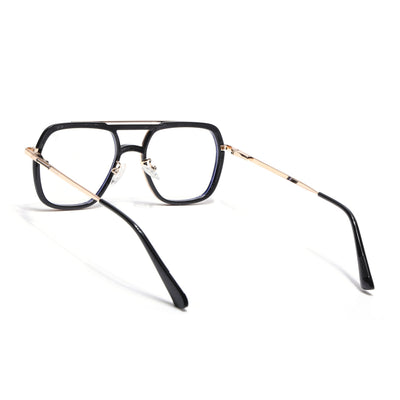 Voyage Golden & Black Wayfarer Eyeglasses for Men & Women (5011FMG6845-C3)