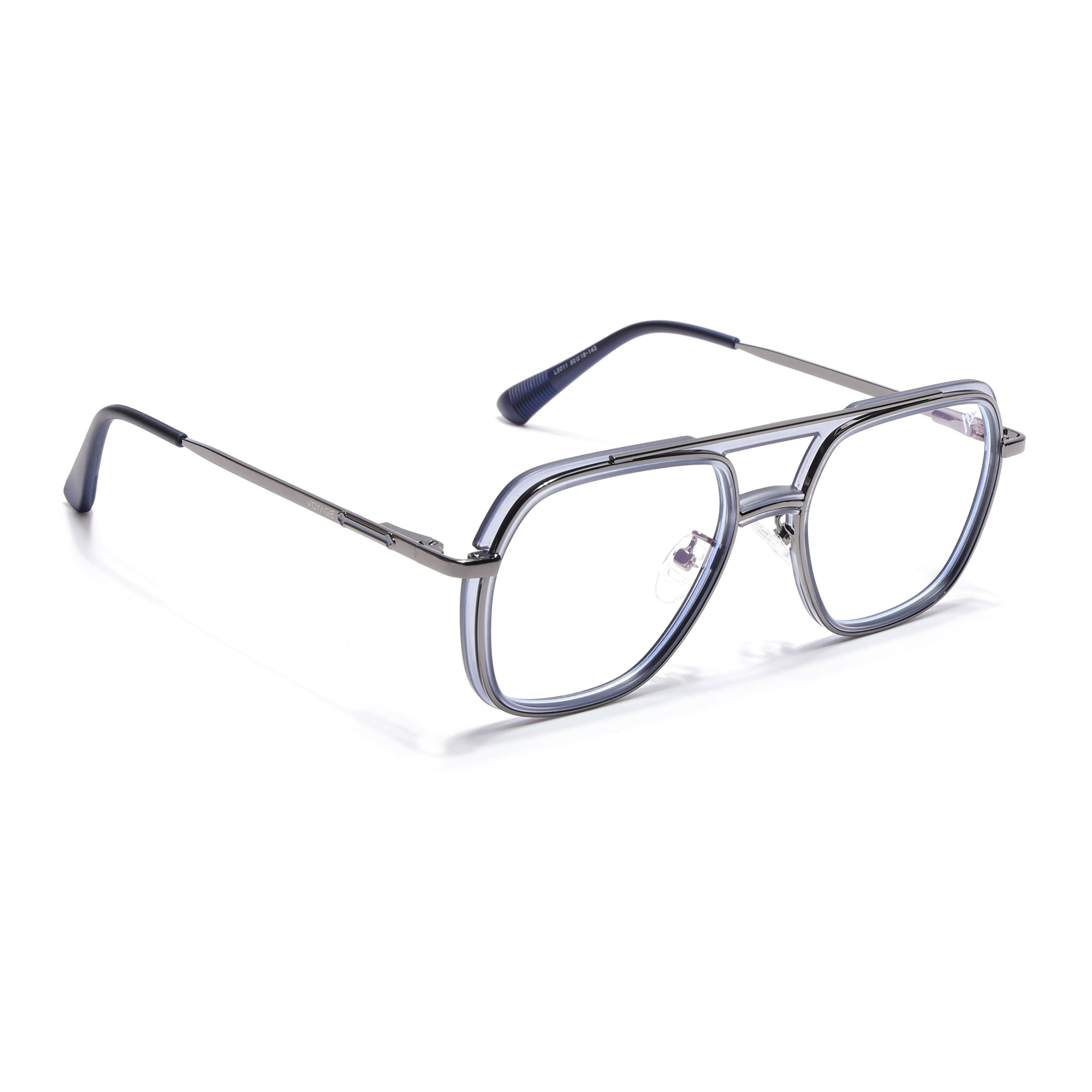 Voyage Grey Wayfarer Eyeglasses for Men & Women (5011FMG6847-C5)