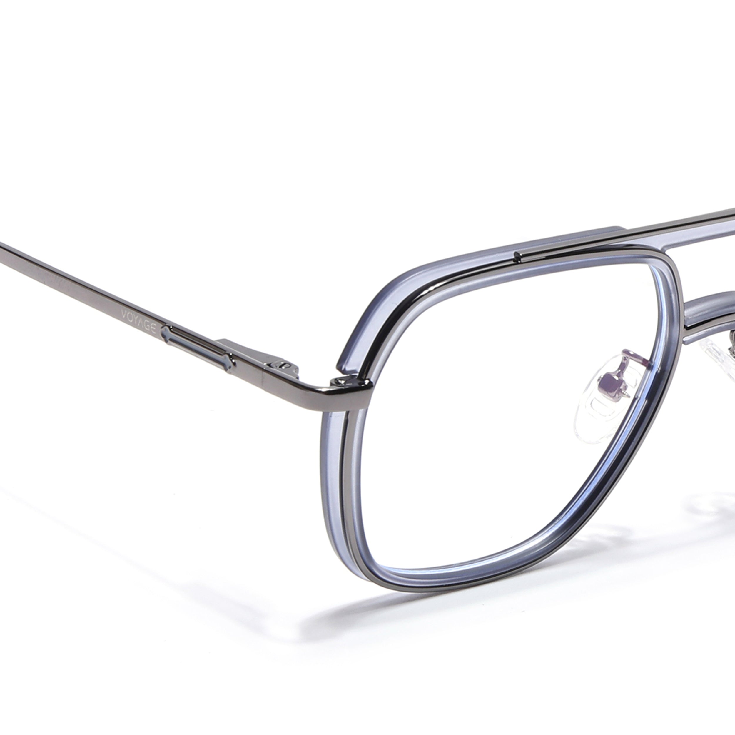 Voyage Grey Wayfarer Eyeglasses for Men & Women (5011FMG6847-C5)