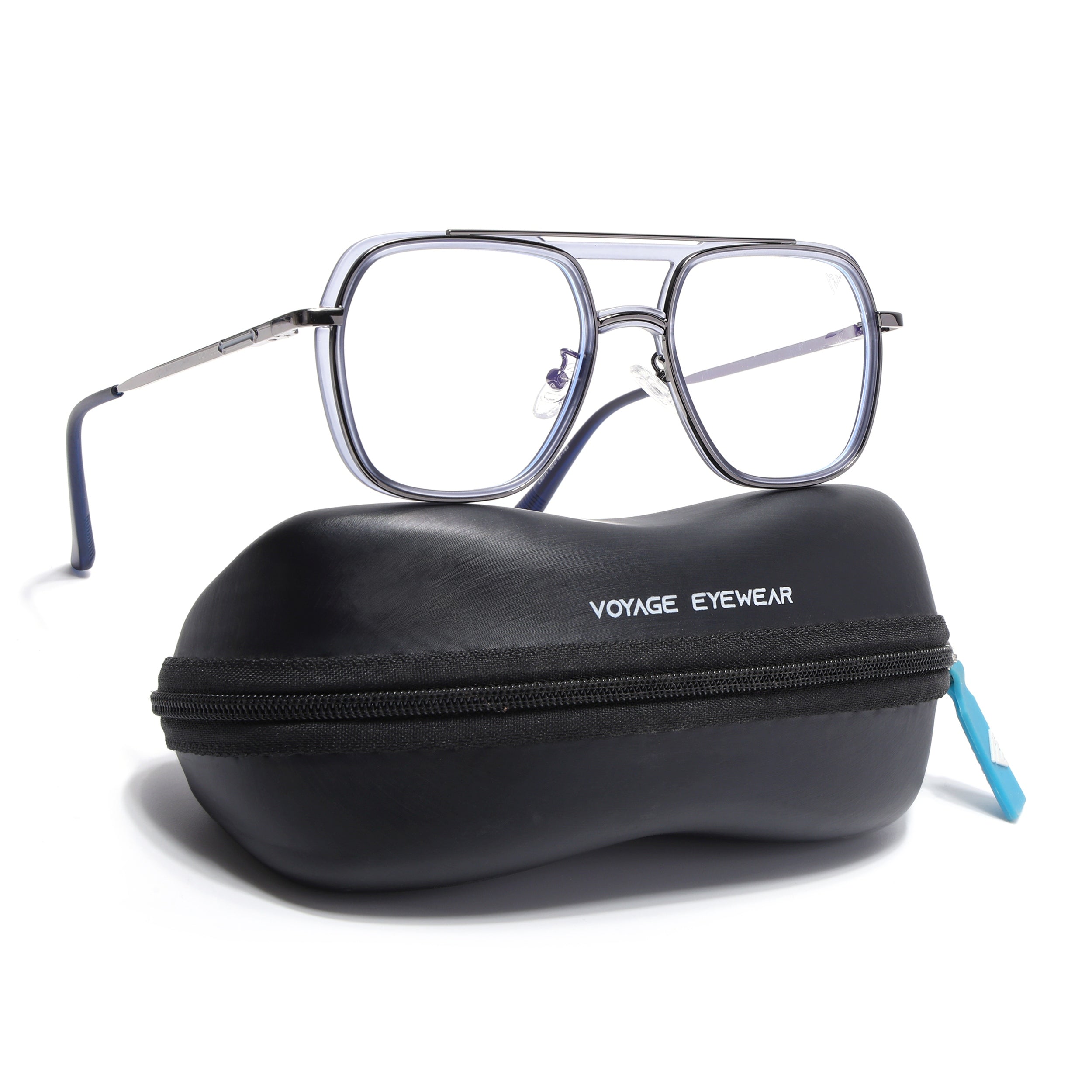 Voyage Grey Wayfarer Eyeglasses for Men & Women (5011FMG6847-C5)