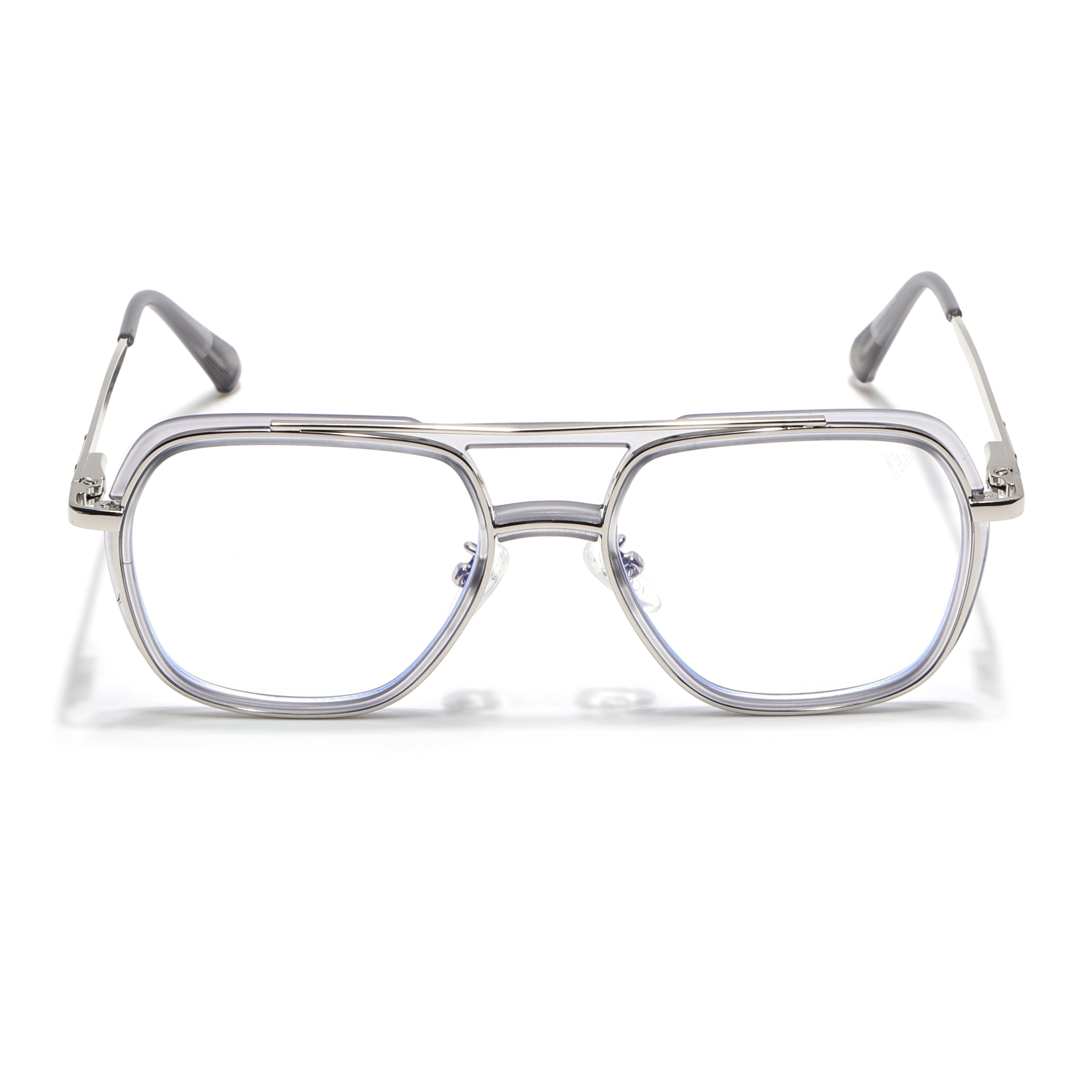 Voyage Silver & Transparent Wayfarer Eyeglasses for Men & Women (5011FMG6849-C7)
