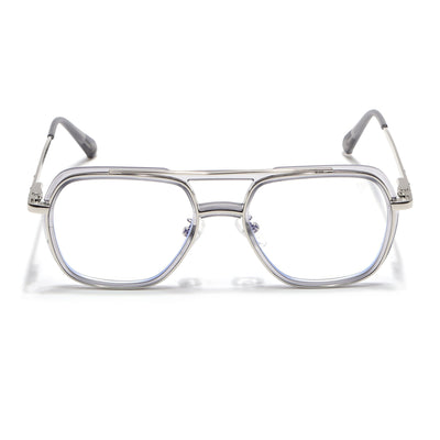 Voyage Silver & Transparent Wayfarer Eyeglasses for Men & Women (5011FMG6849-C7)