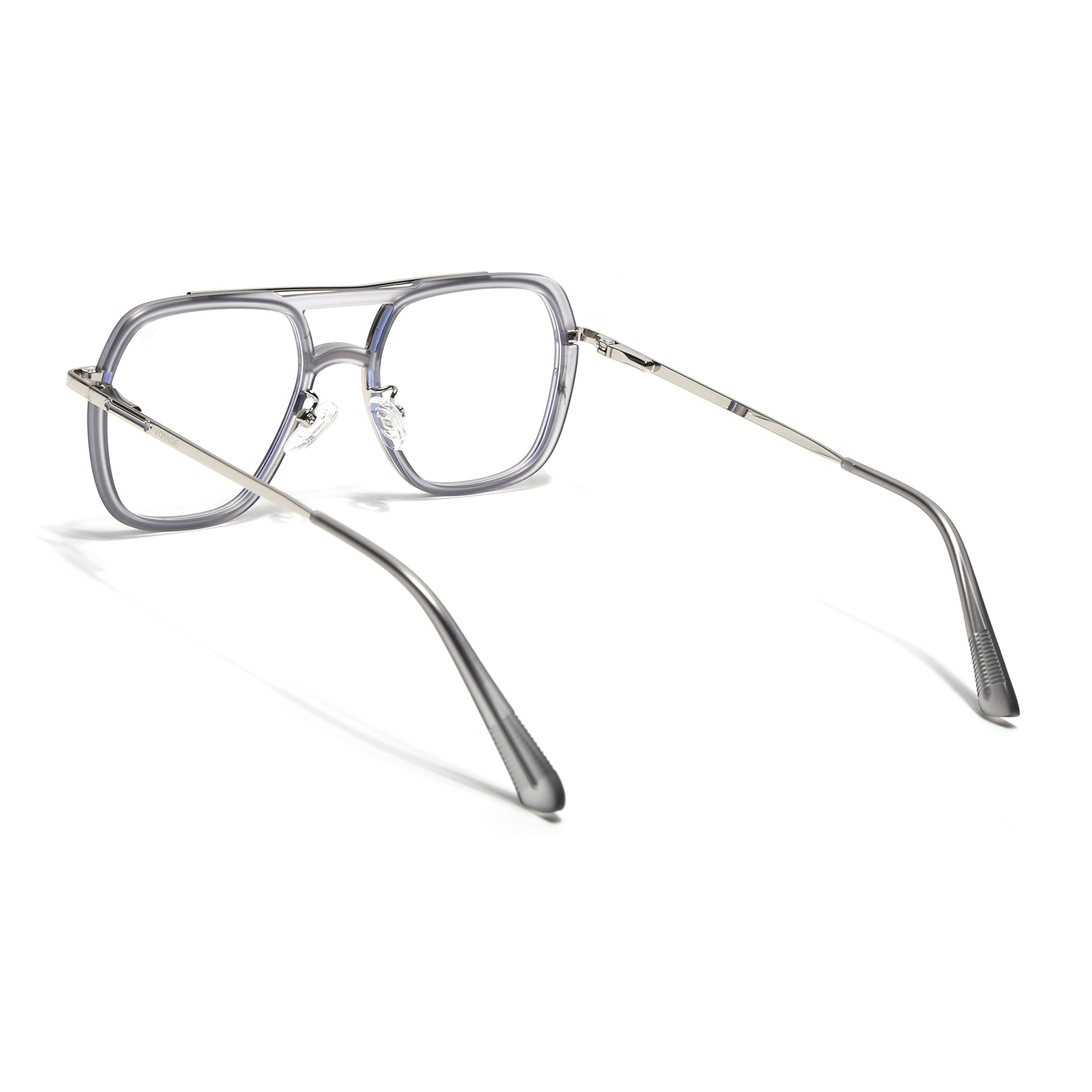 Voyage Silver & Transparent Wayfarer Eyeglasses for Men & Women (5011FMG6849-C7)