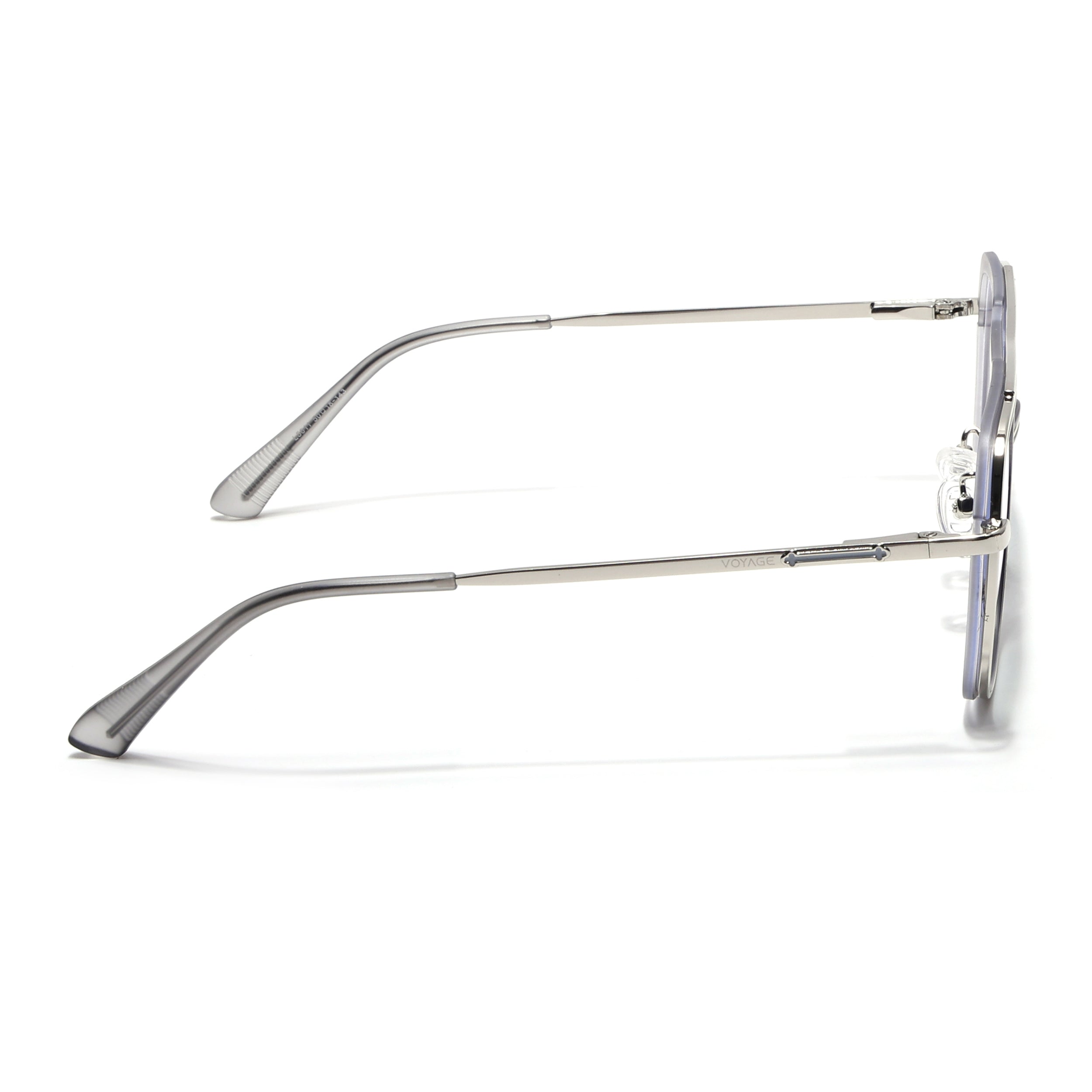 Voyage Silver & Transparent Wayfarer Eyeglasses for Men & Women (5011FMG6849-C7)