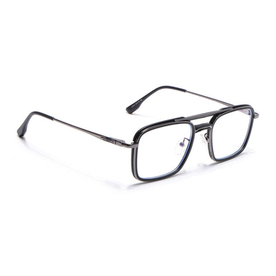 Voyage Grey & Black Wayfarer Eyeglasses for Men & Women (5012FMG6851-C1)