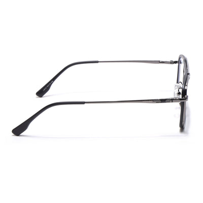 Voyage Grey & Black Wayfarer Eyeglasses for Men & Women (5012FMG6851-C1)