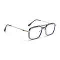 Voyage Silver & Black Wayfarer Eyeglasses for Men & Women (5012FMG6852-C2)