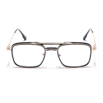 Voyage Golden & Black Wayfarer Eyeglasses for Men & Women (5012FMG6853-C3)