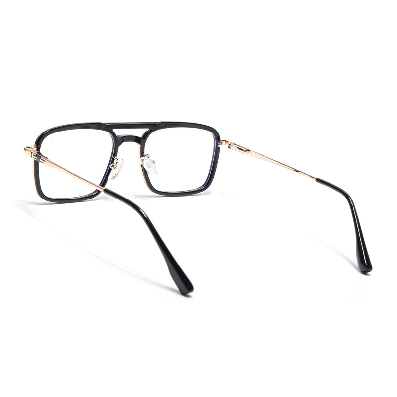 Voyage Golden & Black Wayfarer Eyeglasses for Men & Women (5012FMG6853-C3)