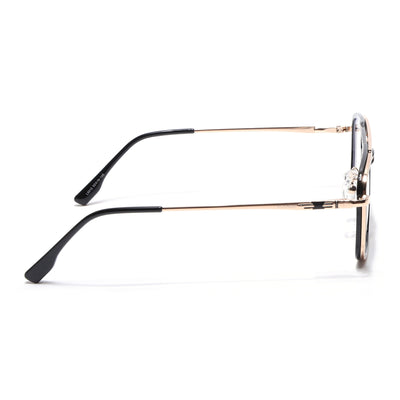 Voyage Golden & Black Wayfarer Eyeglasses for Men & Women (5012FMG6853-C3)