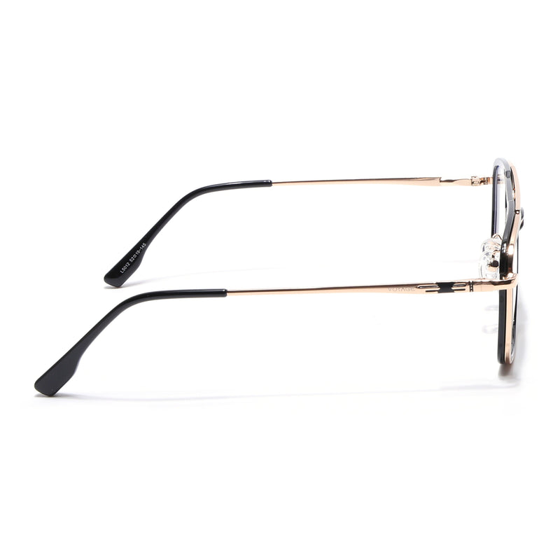 Voyage Golden & Black Wayfarer Eyeglasses for Men & Women (5012FMG6853-C3)