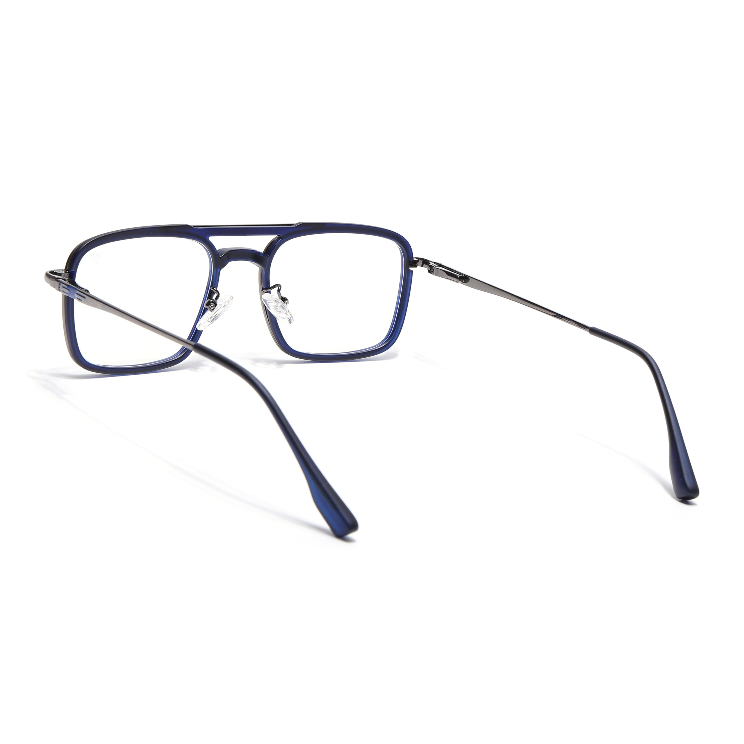 Voyage Grey & Blue Wayfarer Eyeglasses for Men & Women (5012FMG6854-C4)