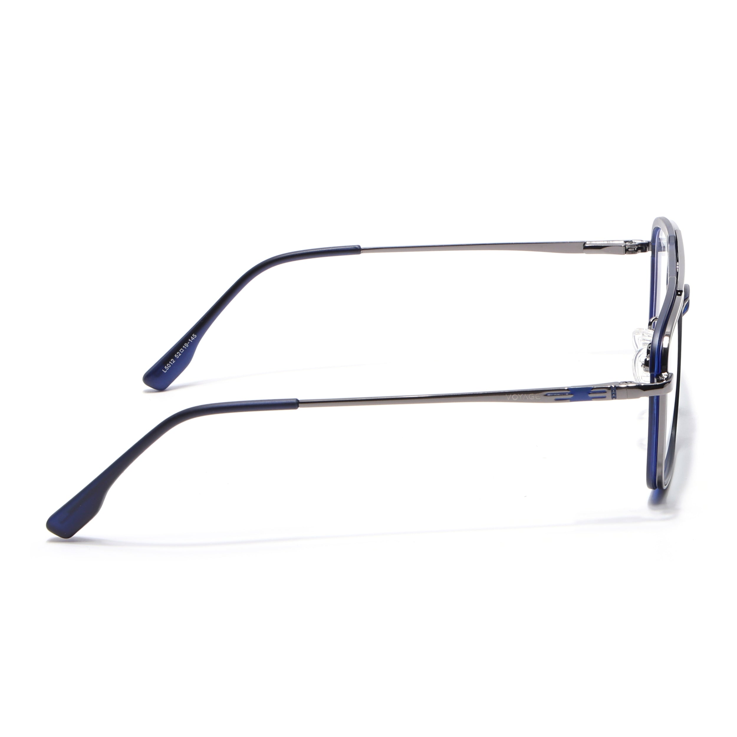 Voyage Grey & Blue Wayfarer Eyeglasses for Men & Women (5012FMG6854-C4)