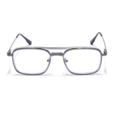 Voyage Grey Wayfarer Eyeglasses for Men & Women (5012FMG6855-C5)