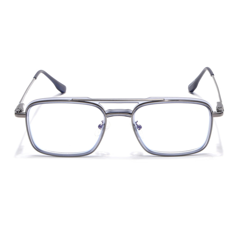 Voyage Grey Wayfarer Eyeglasses for Men & Women (5012FMG6855-C5)