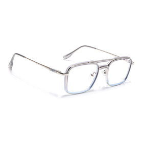 Voyage Silver & Grey Wayfarer Eyeglasses for Men & Women (5012FMG6856-C6)