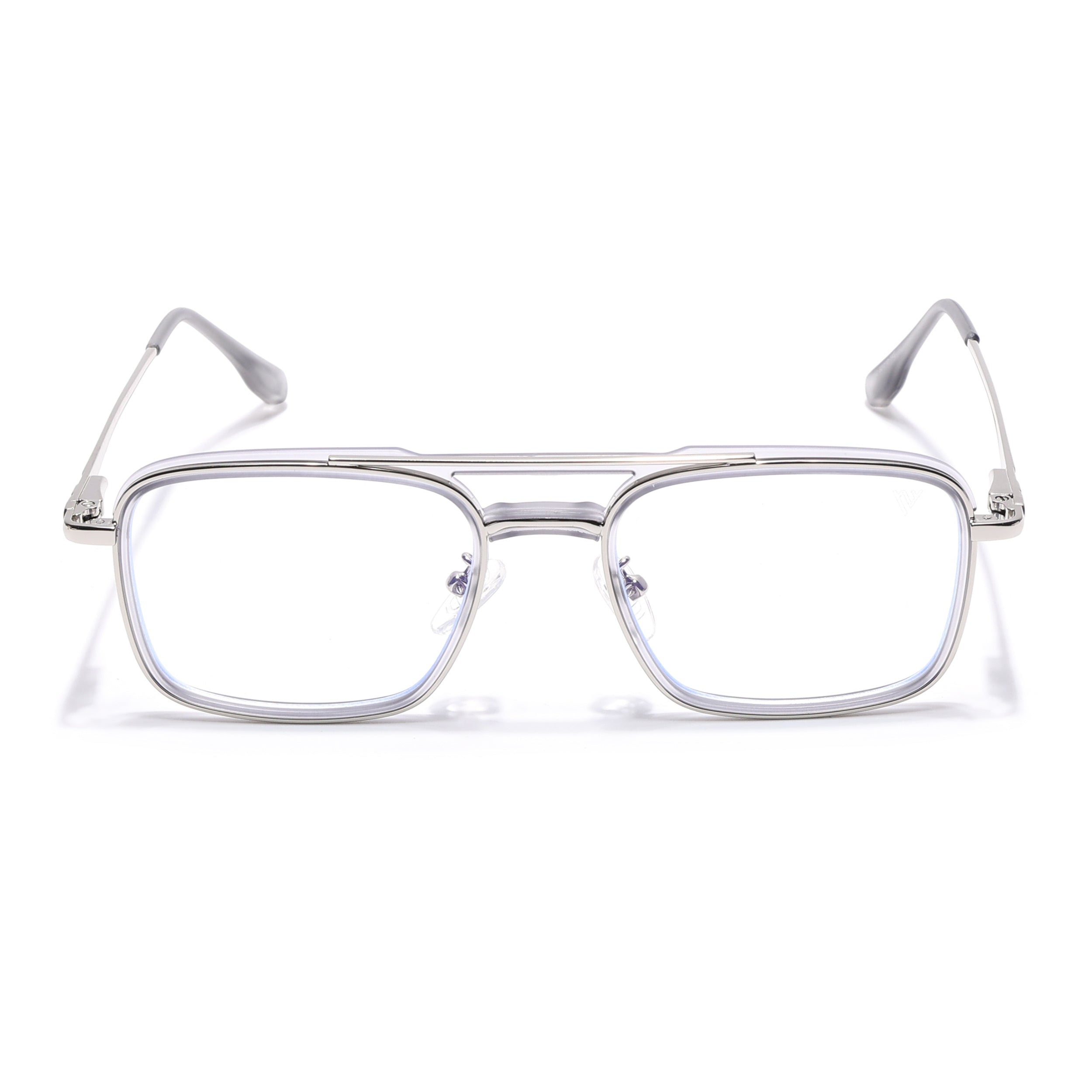 Voyage Silver & Transparent Wayfarer Eyeglasses for Men & Women (5012FMG6857-C7)