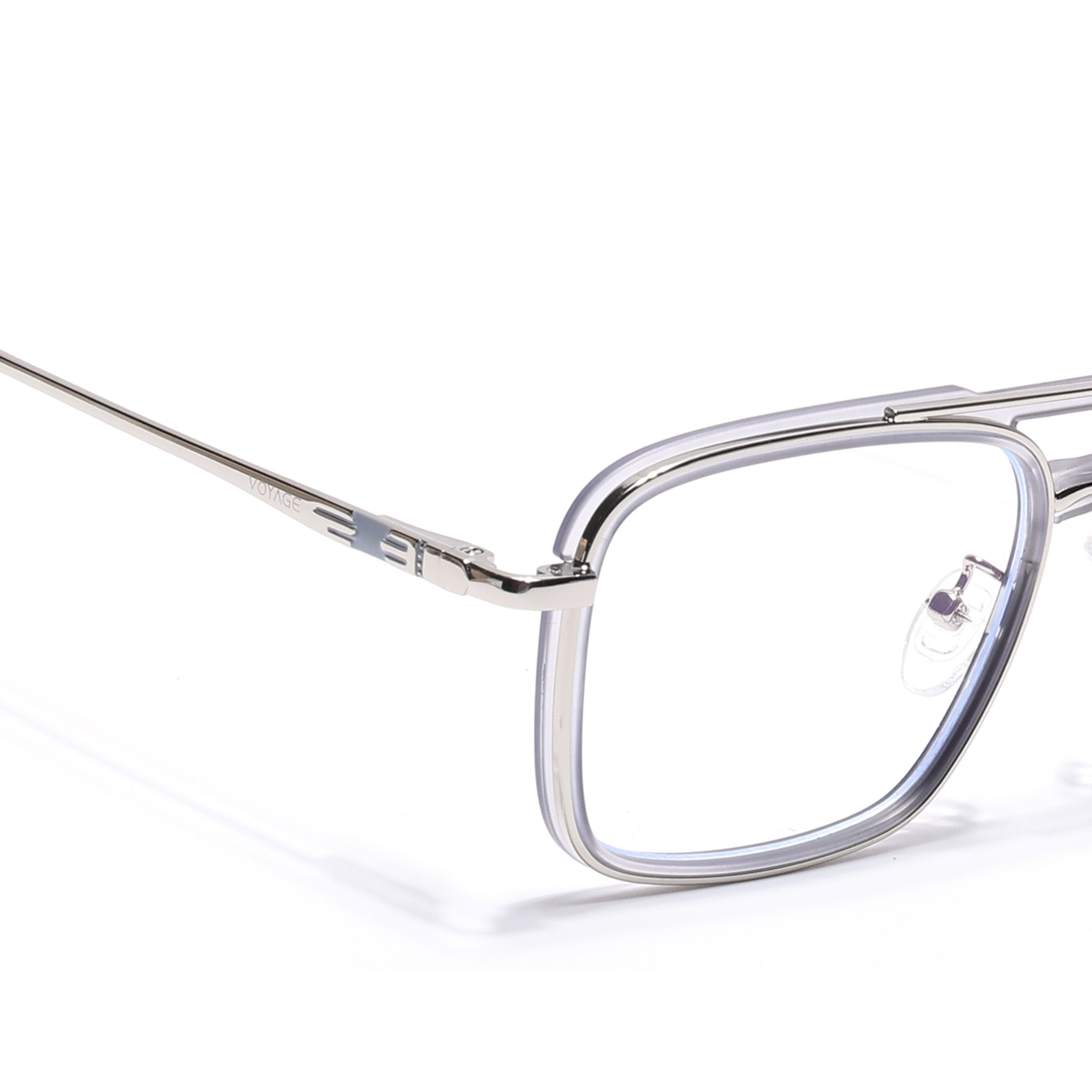 Voyage Silver & Transparent Wayfarer Eyeglasses for Men & Women (5012FMG6857-C7)
