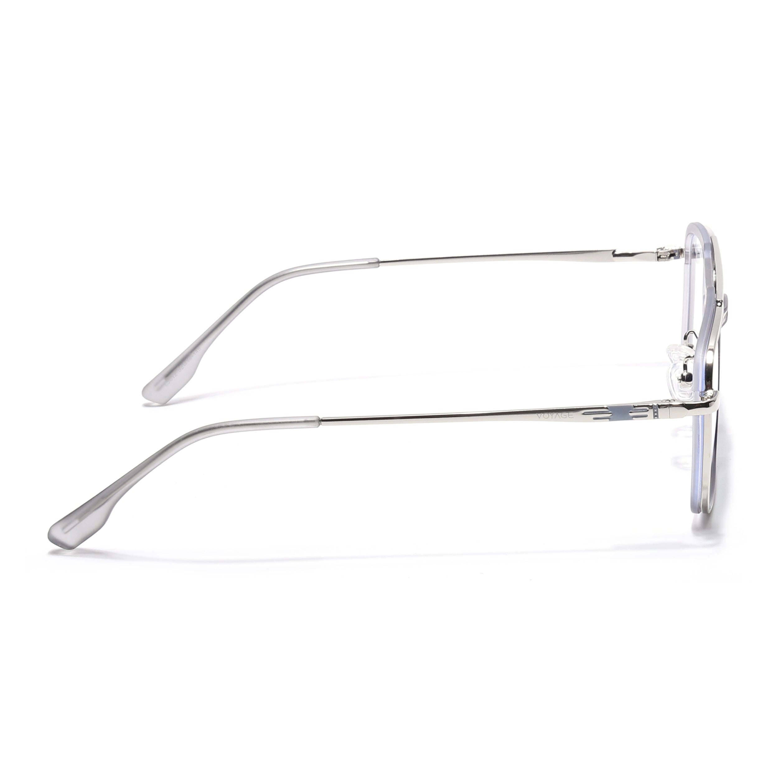 Voyage Silver & Transparent Wayfarer Eyeglasses for Men & Women (5012FMG6857-C7)
