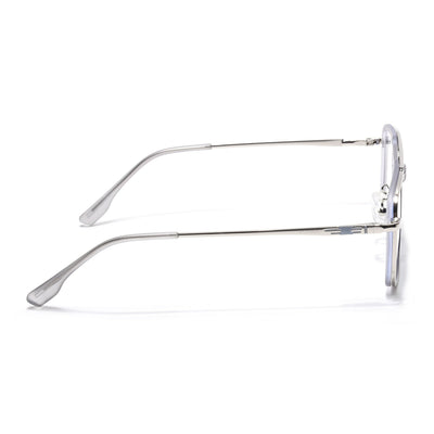 Voyage Silver & Transparent Wayfarer Eyeglasses for Men & Women (5012FMG6857-C7)