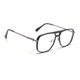 Voyage Grey & Black Wayfarer Eyeglasses for Men & Women (5013FMG6859-C1)