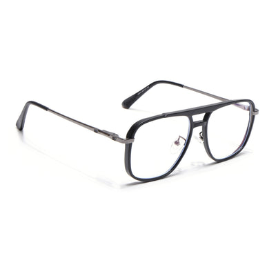 Voyage Grey & Black Wayfarer Eyeglasses for Men & Women (5013FMG6859-C1)