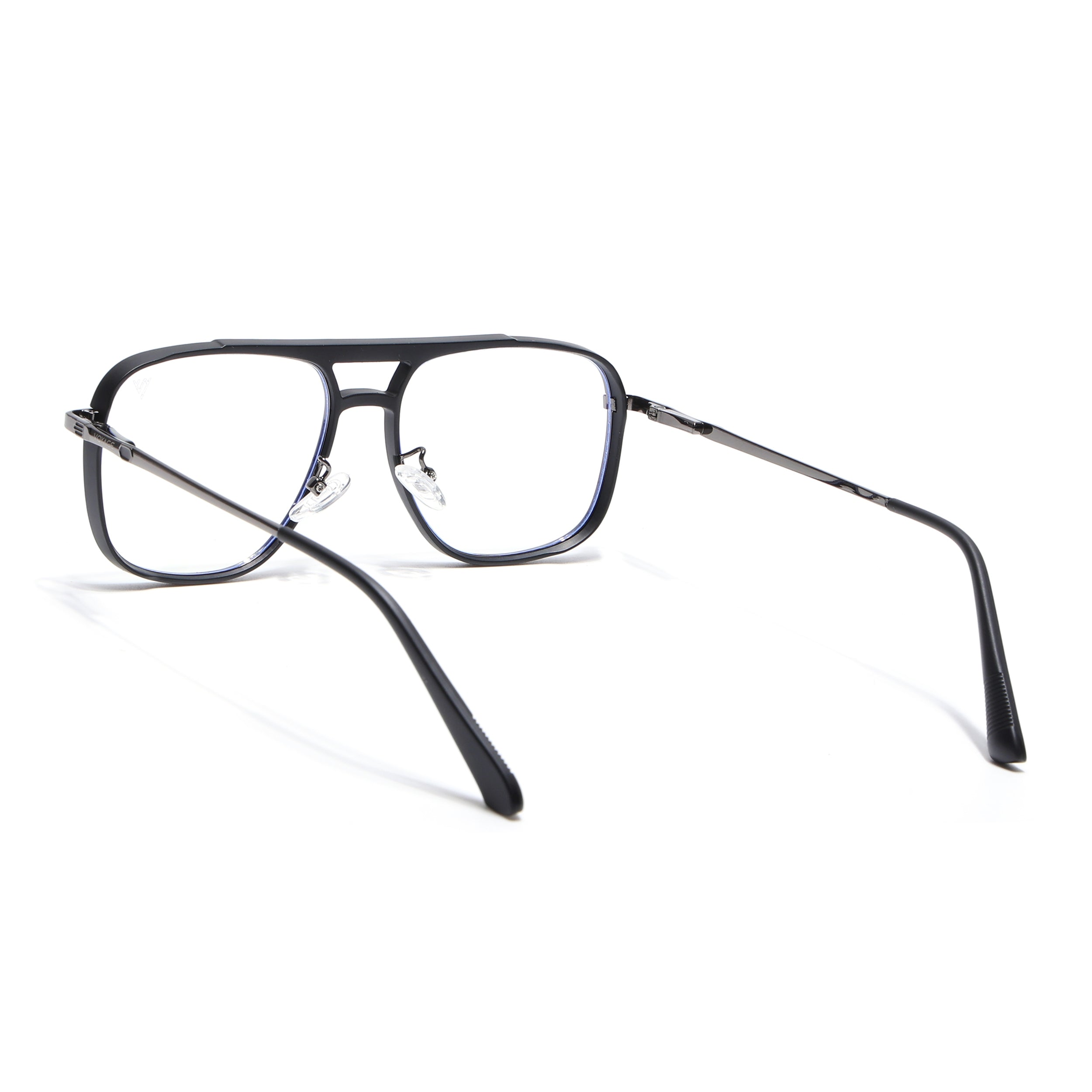 Voyage Grey & Black Wayfarer Eyeglasses for Men & Women (5013FMG6859-C1)
