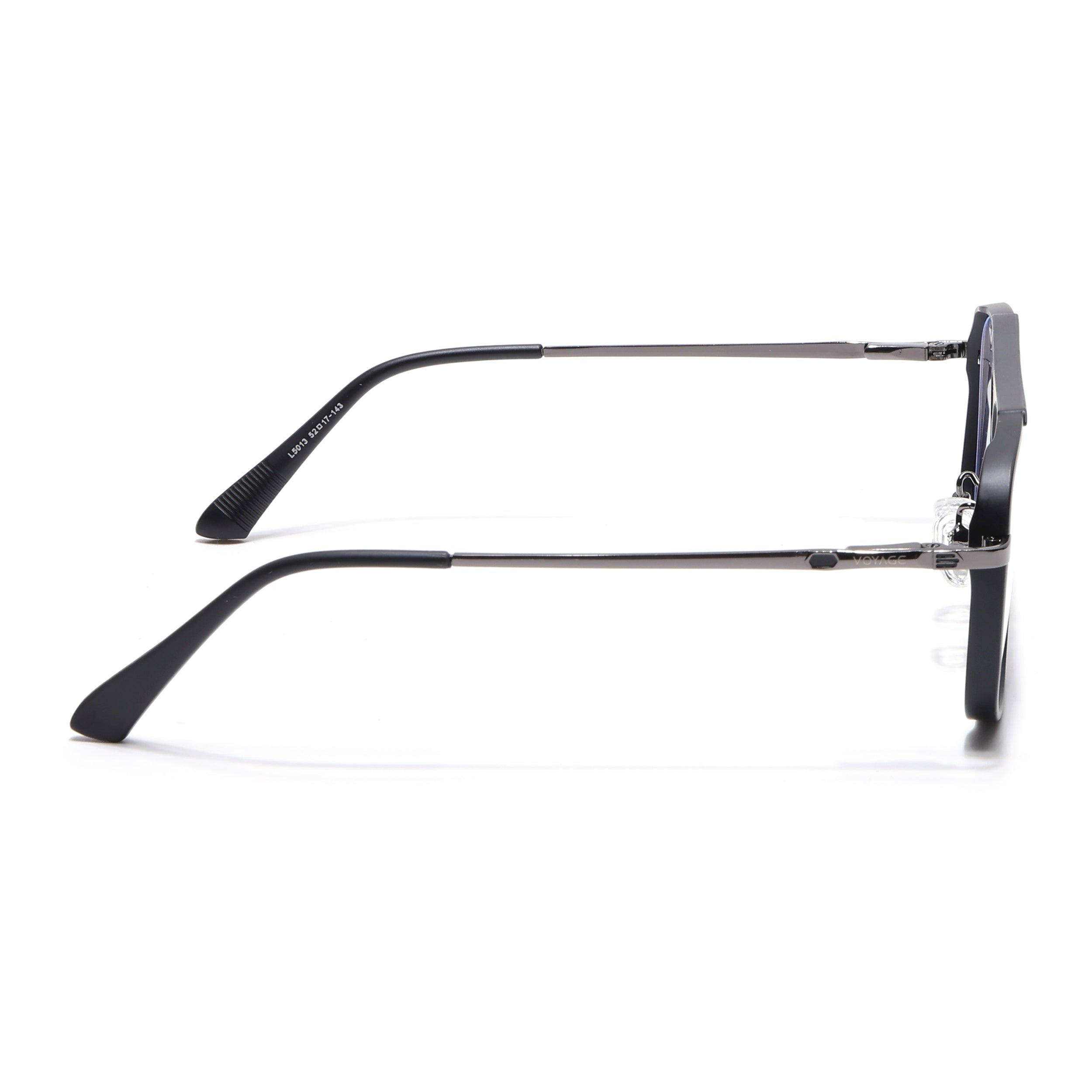 Voyage Grey & Black Wayfarer Eyeglasses for Men & Women (5013FMG6859-C1)