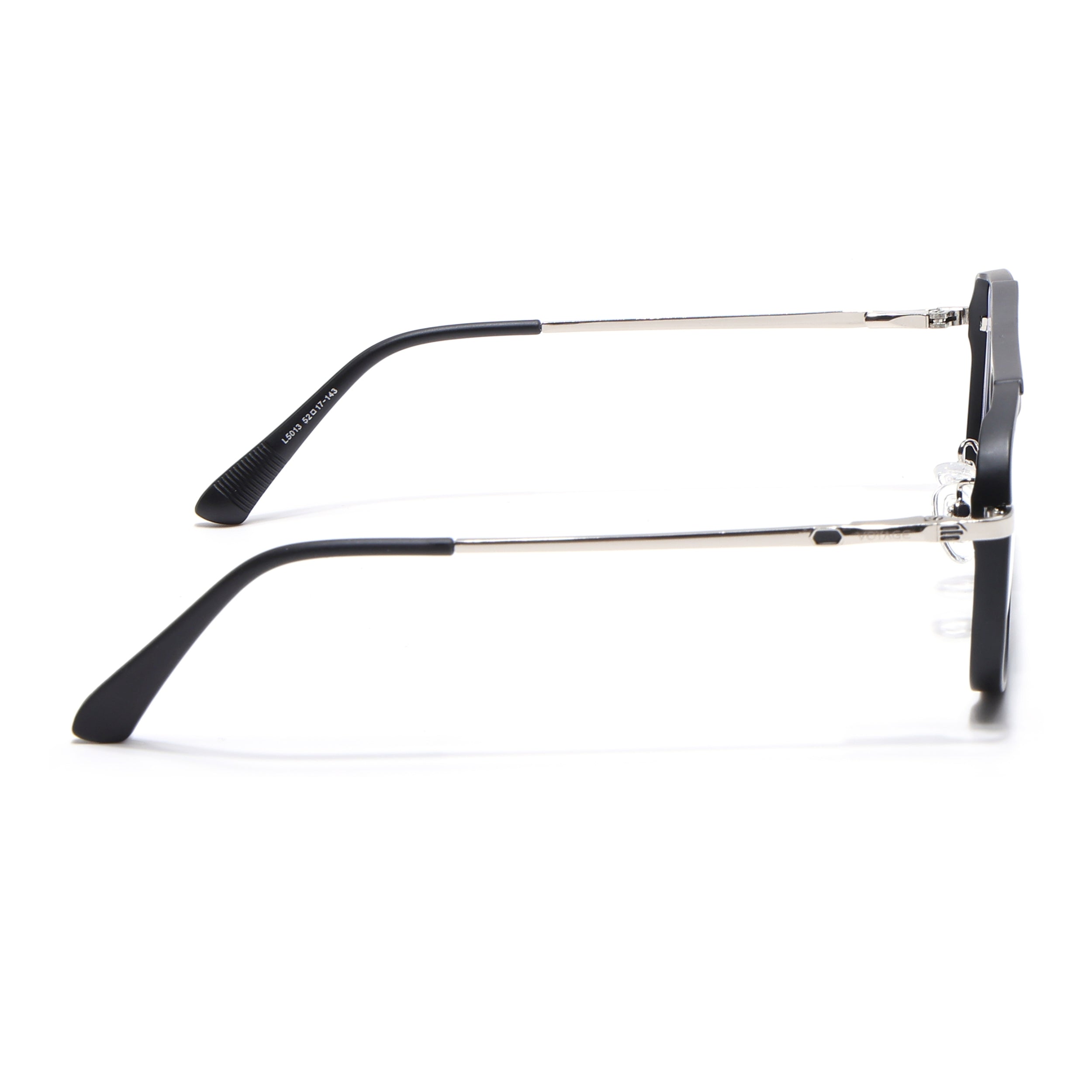 Voyage Silver & Black Wayfarer Eyeglasses for Men & Women (5013FMG6860-C2)