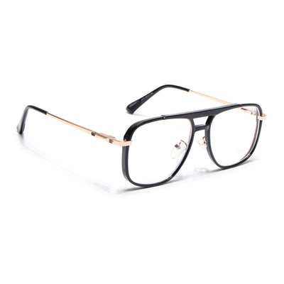 Voyage Golden & Black Wayfarer Eyeglasses for Men & Women (5013FMG6861-C3)