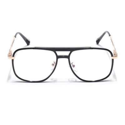 Voyage Golden & Black Wayfarer Eyeglasses for Men & Women (5013FMG6861-C3)
