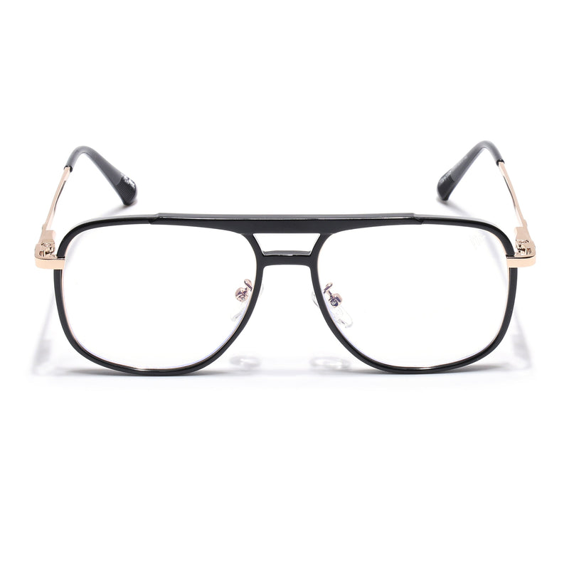 Voyage Golden & Black Wayfarer Eyeglasses for Men & Women (5013FMG6861-C3)