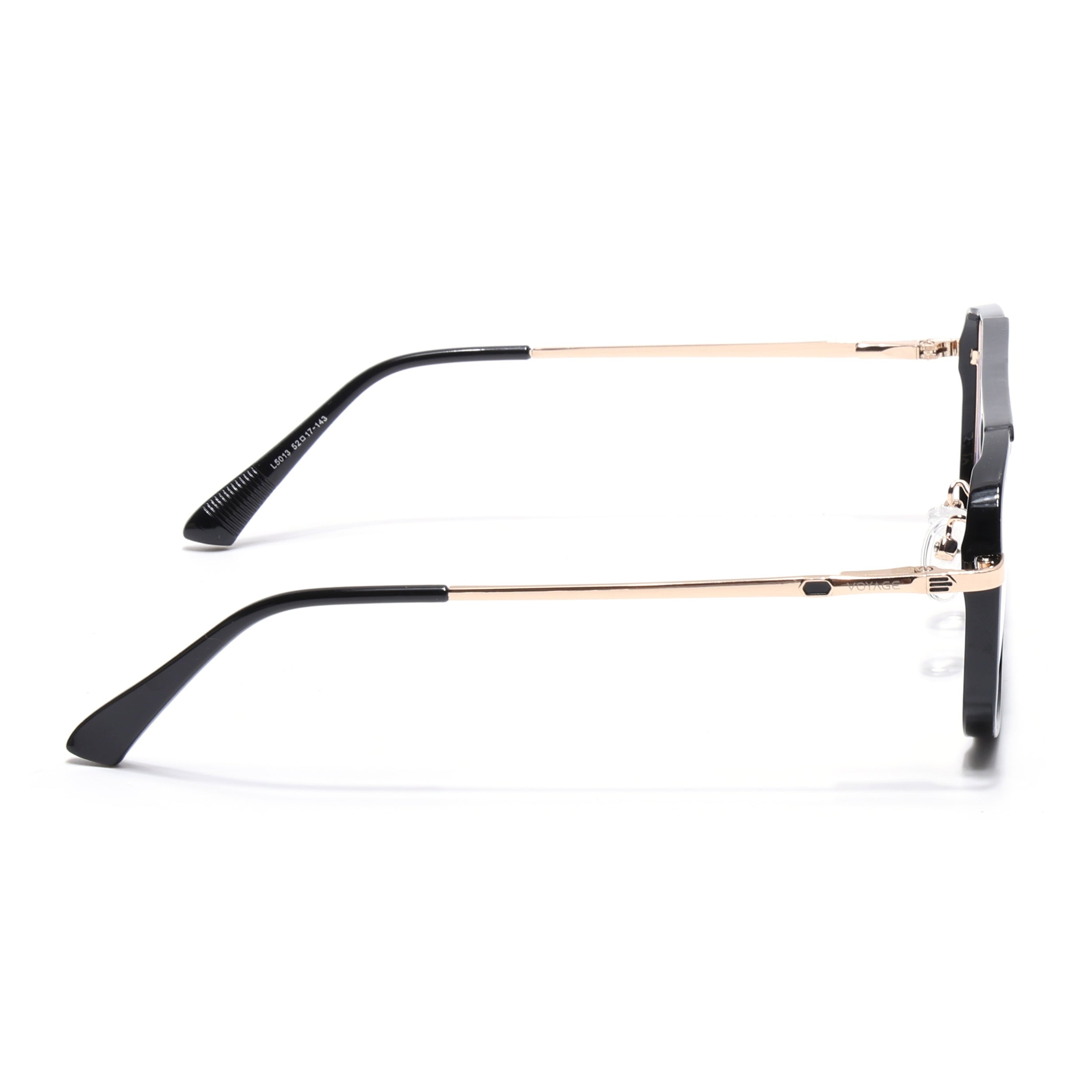 Voyage Golden & Black Wayfarer Eyeglasses for Men & Women (5013FMG6861-C3)