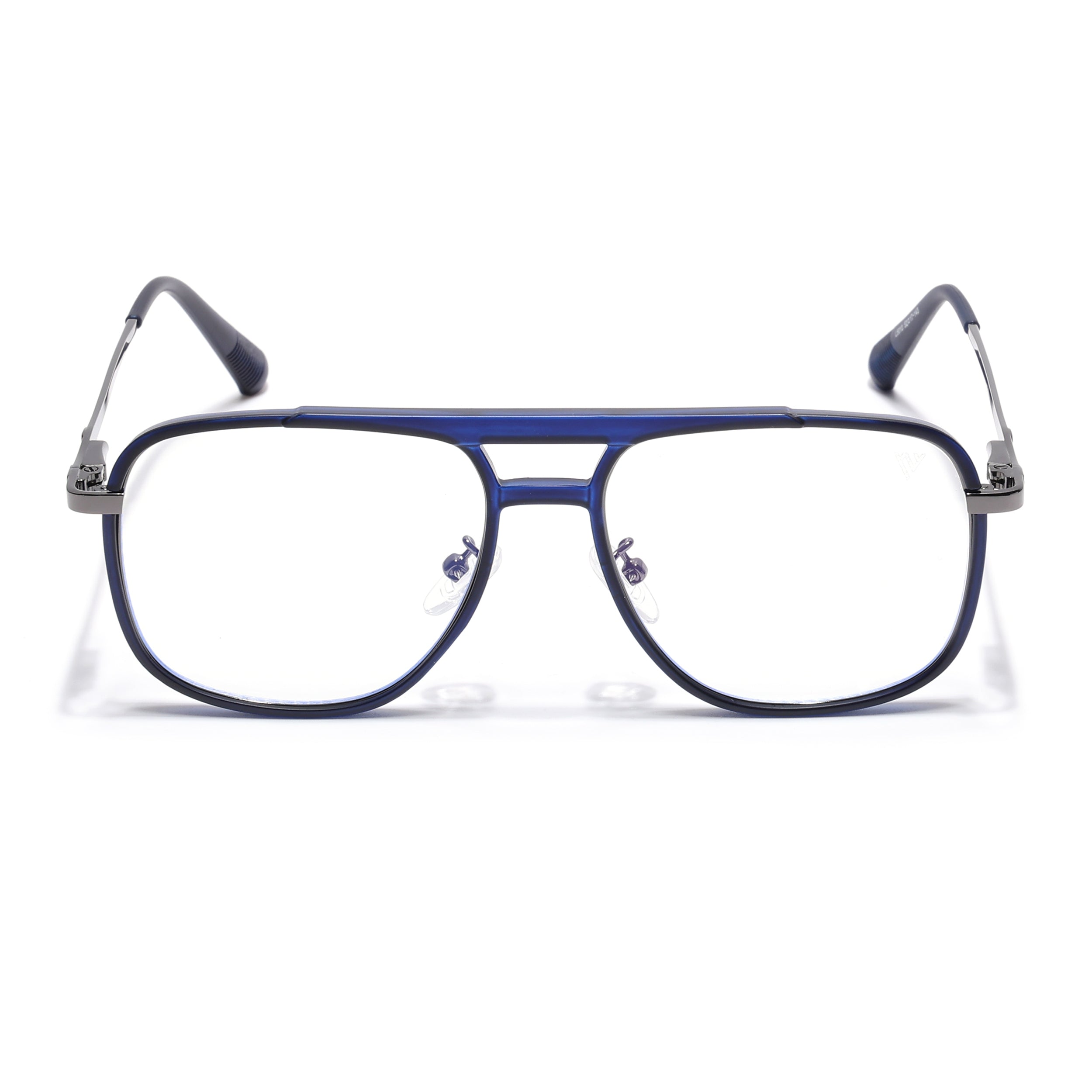 Voyage Grey & Blue Wayfarer Eyeglasses for Men & Women (5013FMG6862-C4)