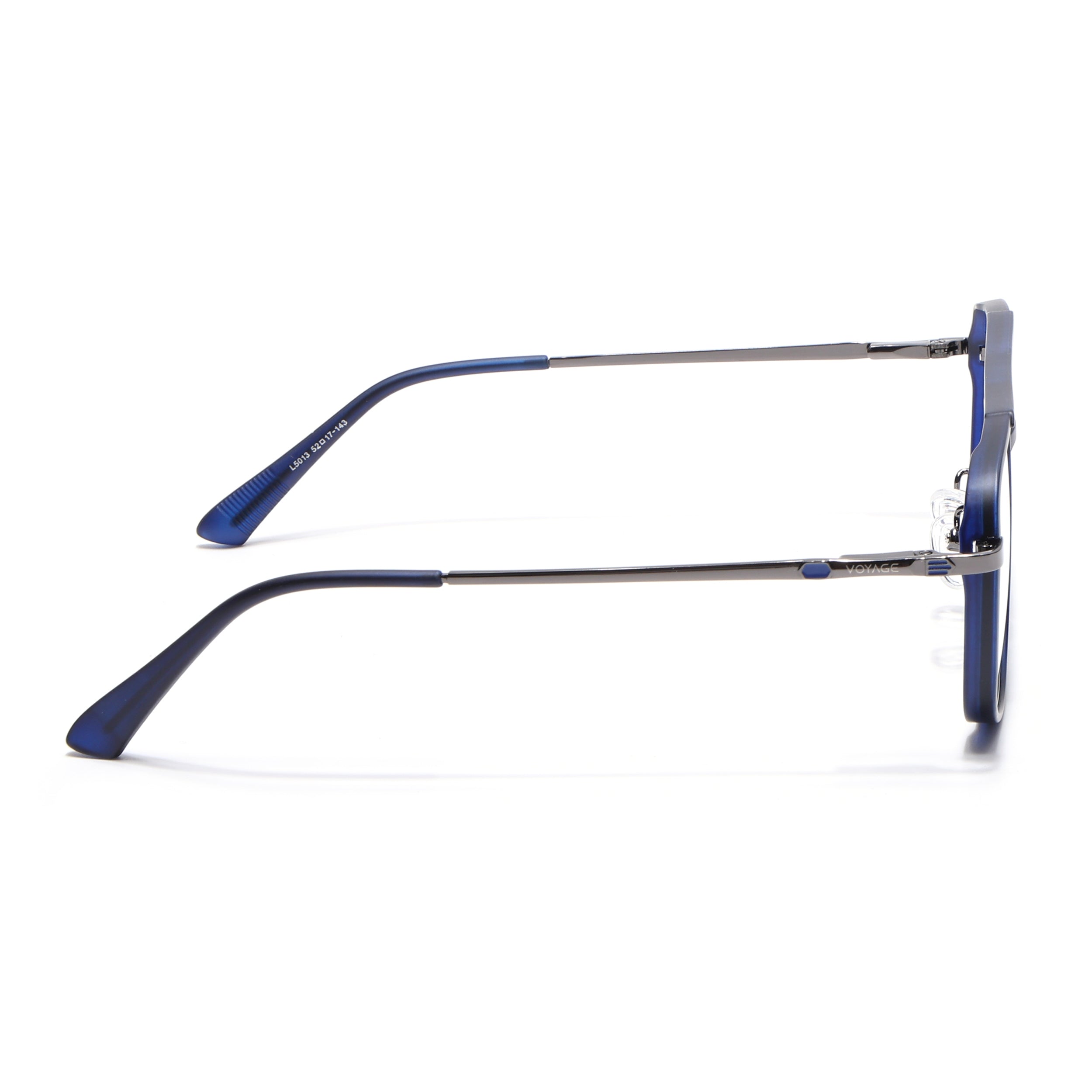 Voyage Grey & Blue Wayfarer Eyeglasses for Men & Women (5013FMG6862-C4)