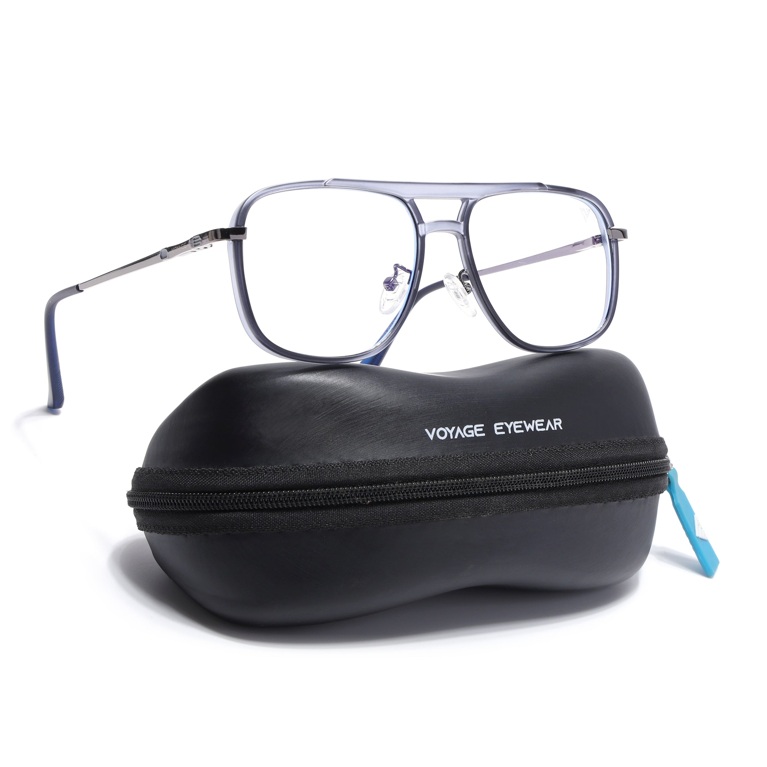 Voyage Grey Wayfarer Eyeglasses for Men & Women (5013FMG6863-C5)